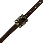 Oiled Harness Single Ear Headstall With Antique Silver Scalloped Buckle Horse