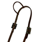 Oiled Harness Single Ear Headstall With Antique Sunflower Buckle Horse