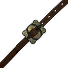 Oiled Harness Single Ear Headstall With Antique Sunflower Buckle Horse