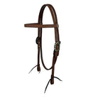 Oiled Harness Browband Headstall With Black Jack Buckle Horse