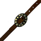 Oiled Harness Browband Headstall With Black Jack Buckle Horse