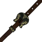Oiled Harness Split Ear Headstall With Heritage Steer Buckle Horse