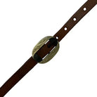 Oiled Harness Single Ear Headstall With Silver Oval Buckle Horse
