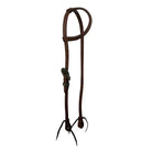 Oiled Harness Single Ear Headstall With Cowboy Gambler Buckle Horse