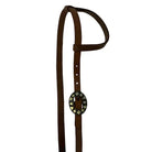 Oiled Harness Single Ear Headstall With Black Jack Buckle Horse