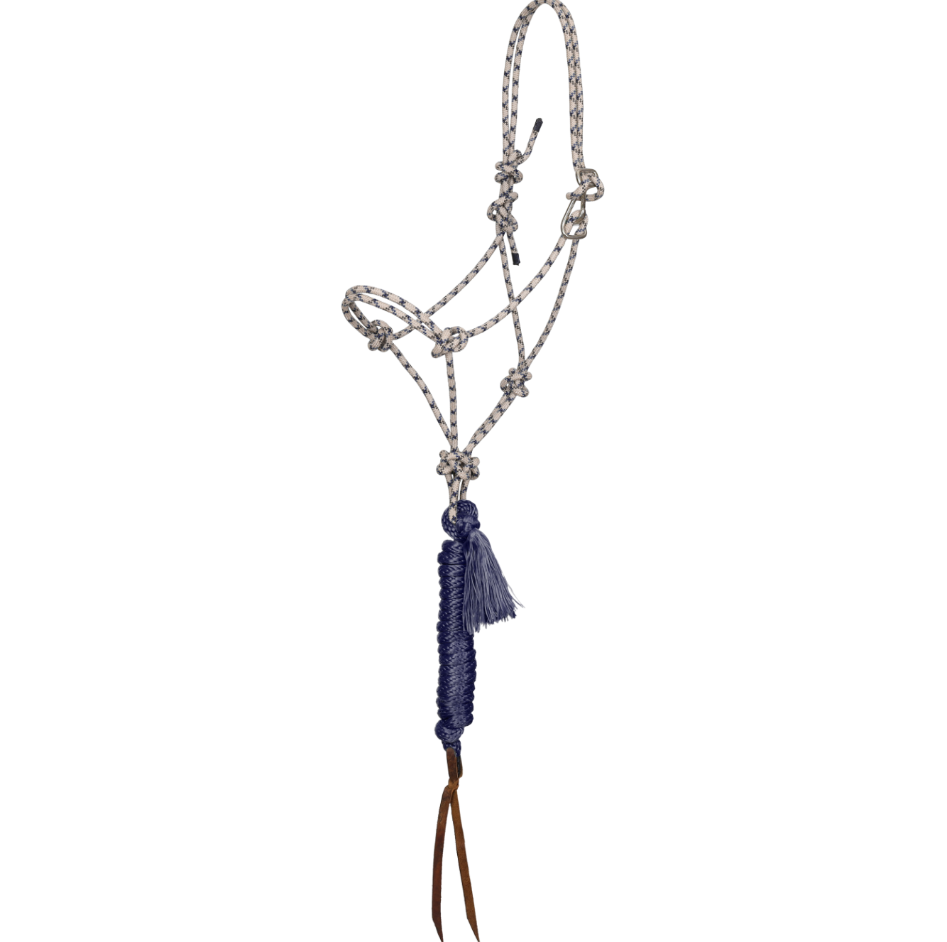 Navy Premium Diamond Quick-Tie Cowboy Knot Halter with Lead