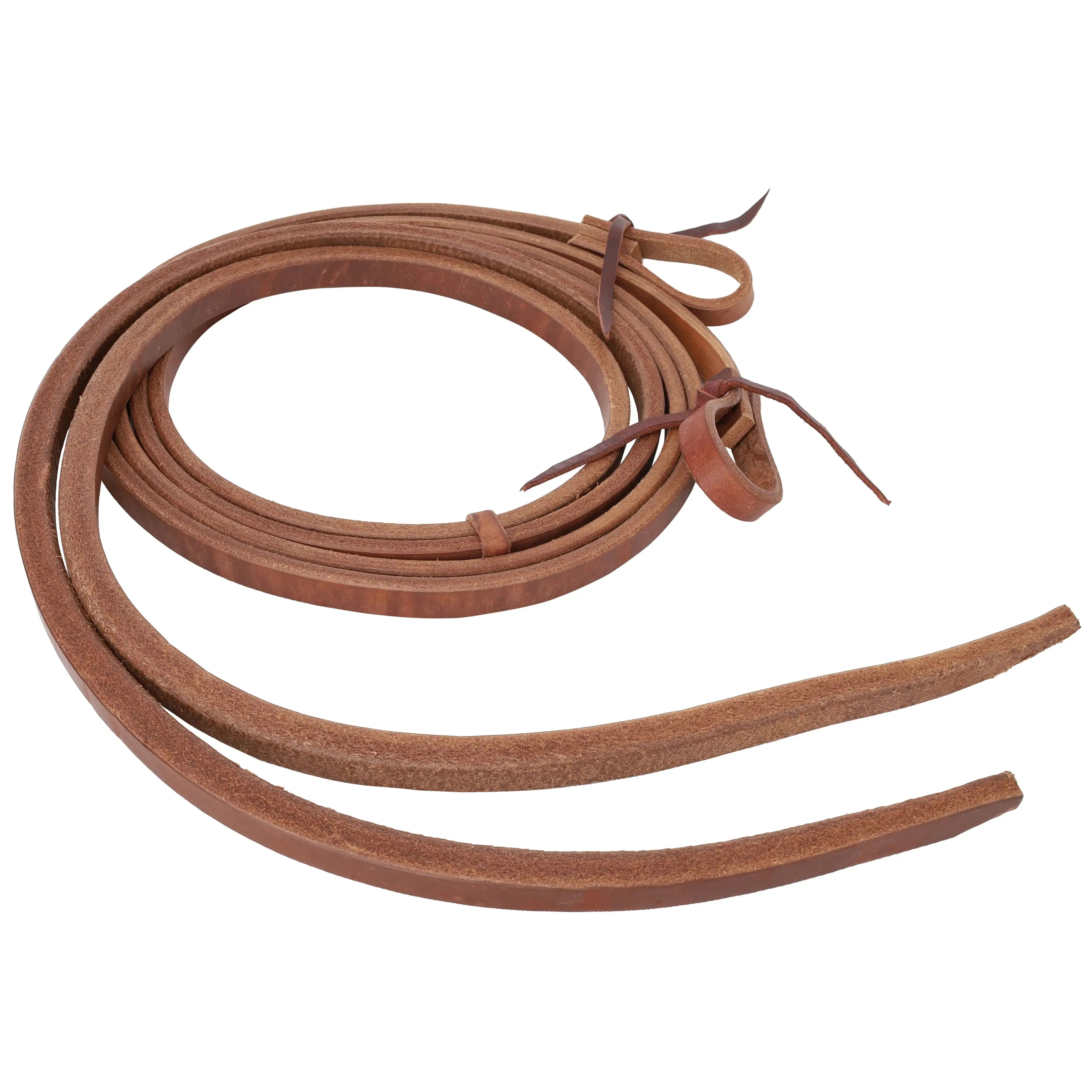 Argentina Cow Leather 8' x 5/8" Split Reins with Thick Weighted Ends Horse