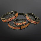 Western Beaded Dog Collar - Tooled Leather Dog