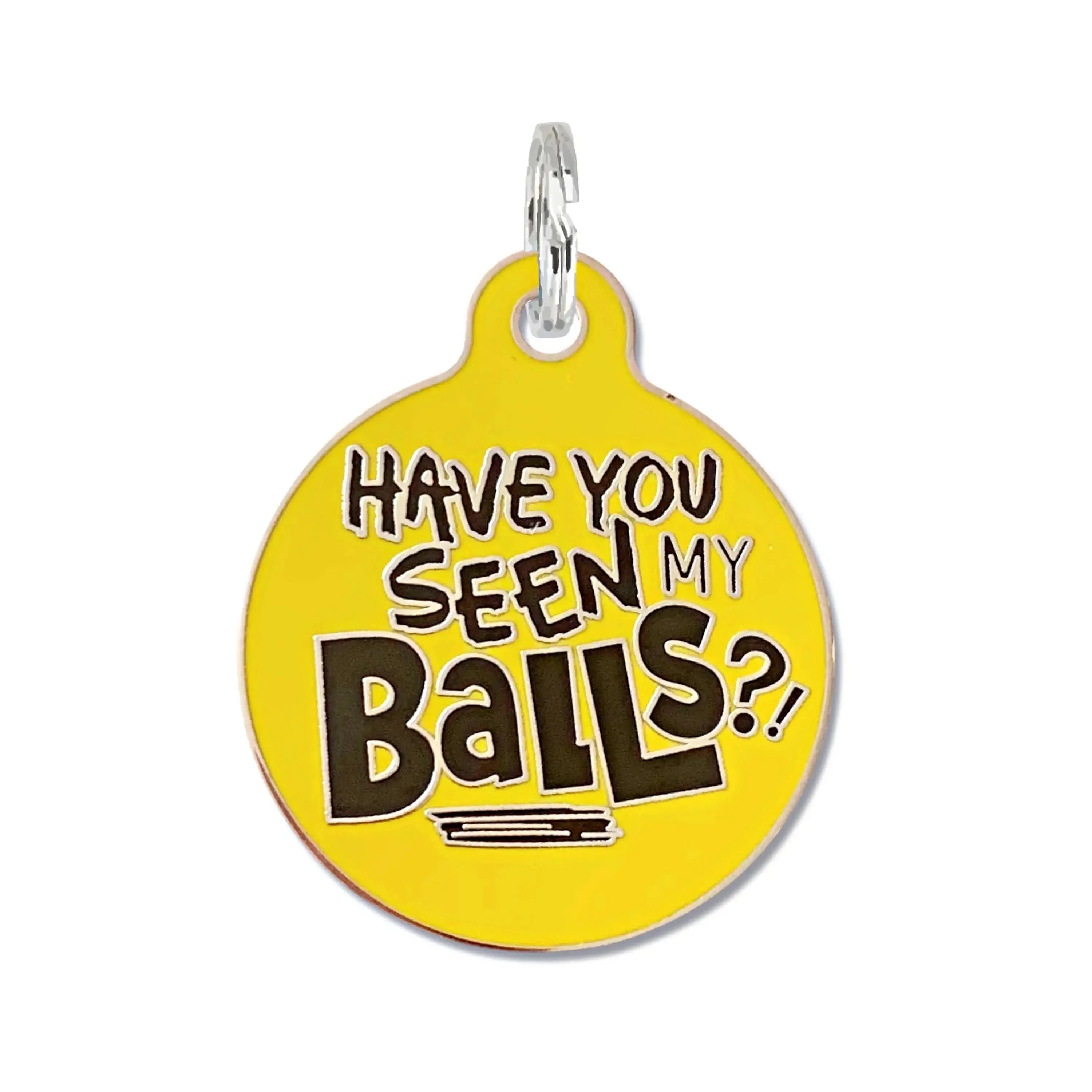 Personalized Pet ID Tag w/QR Code - Have You Seen my Balls