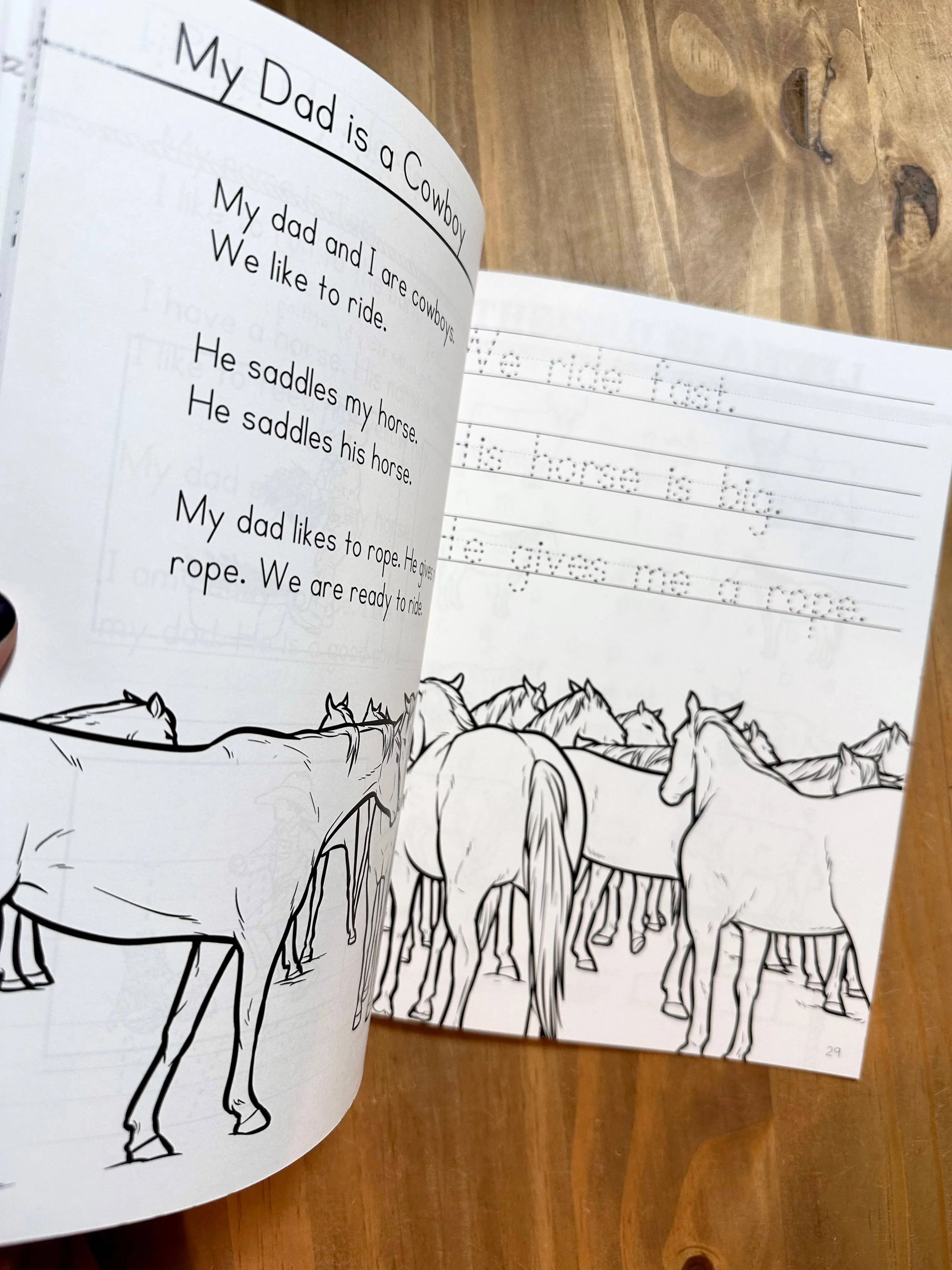 The Reading Ranch Cowboy Tom: Workbook One inside