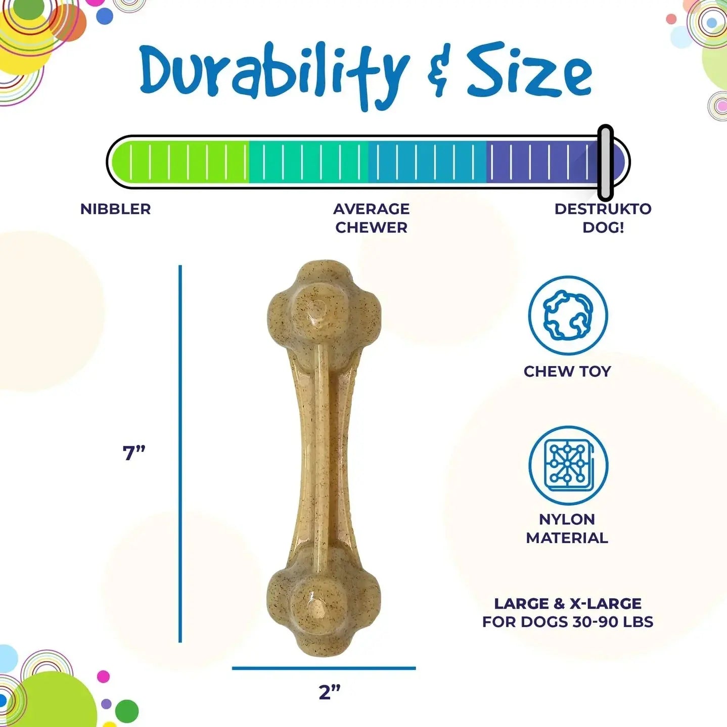 SodaPup Knucklebone Ultra Durable Nylon Dog Chew Bone dog chew