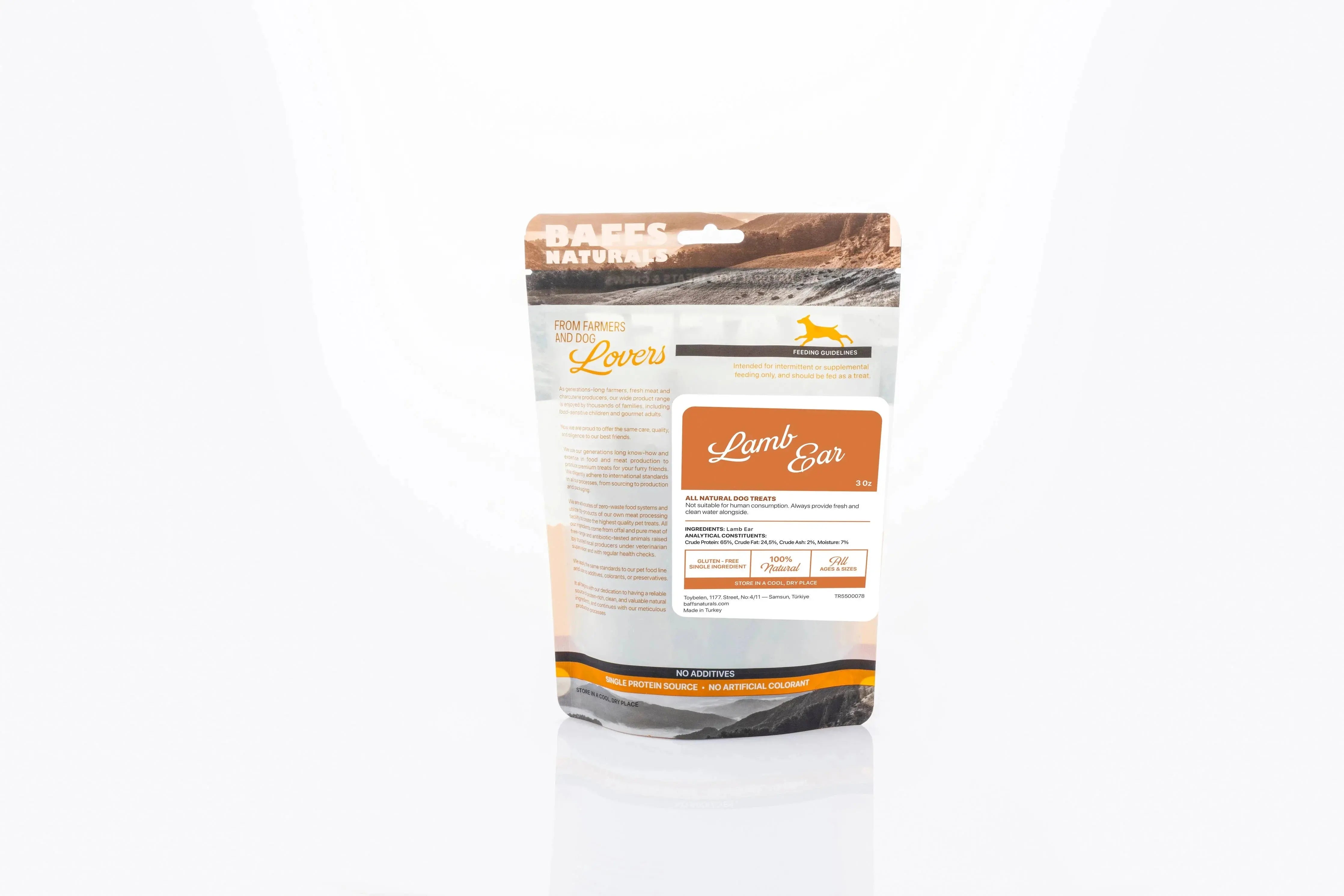 All-Natural Premium Lamb Ear Dog Chews (3.5oz Bag) Dog