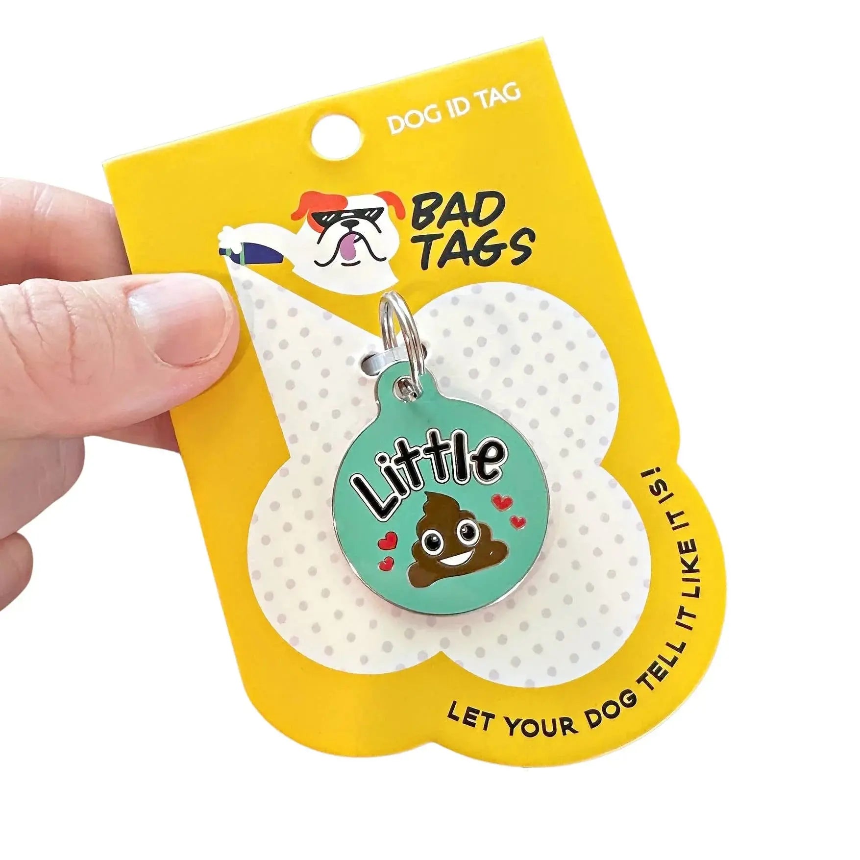 Dog ID Tag with Personalized QR Code - Little 💩