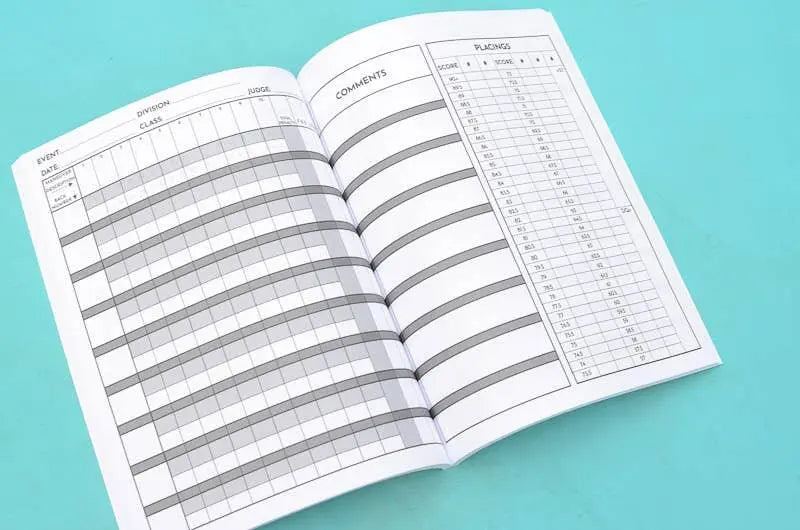 The Book Of Horse Show Pattern Scoresheets