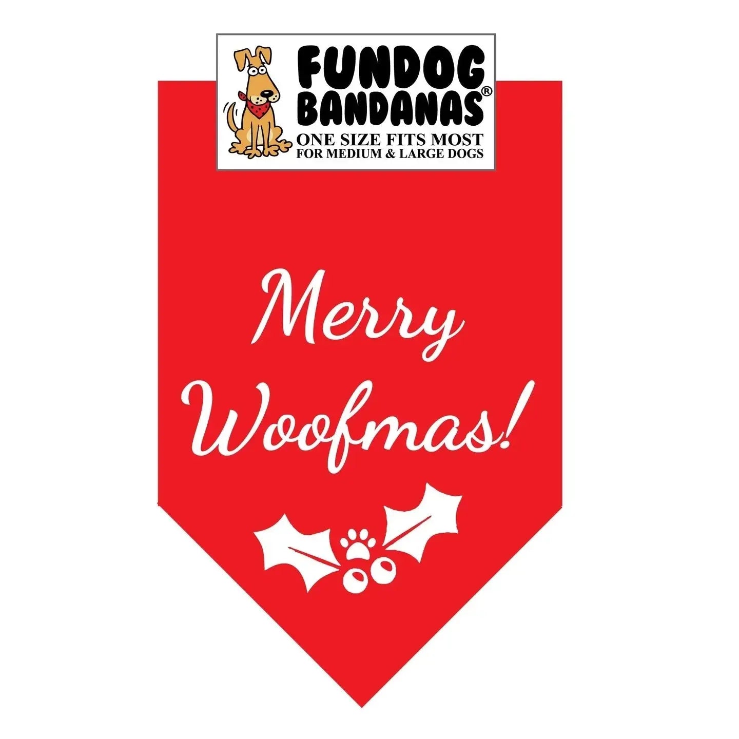 Merry Woofmas - Red and Green - Made in USA Dog