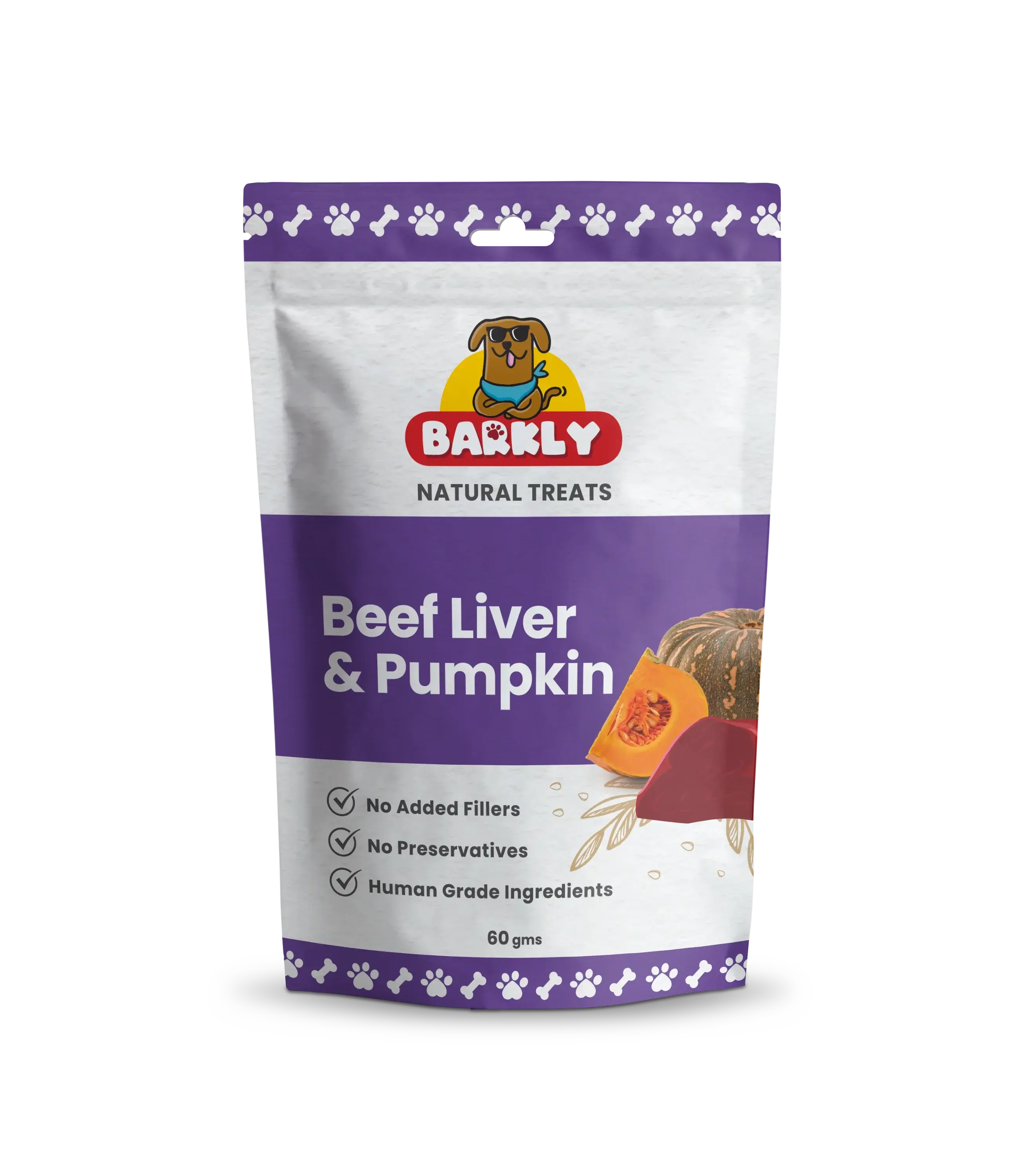 Beef Liver & Pumpkin 60gms Dog