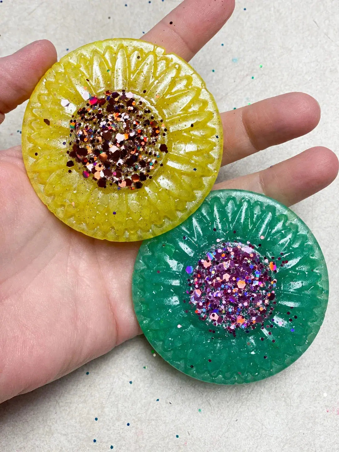Sunflower/Flower Large Glitter Vent Clip Freshies - Single Pack