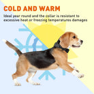 Black Dogline Biothane printed dog collar with quick release buckle and padding