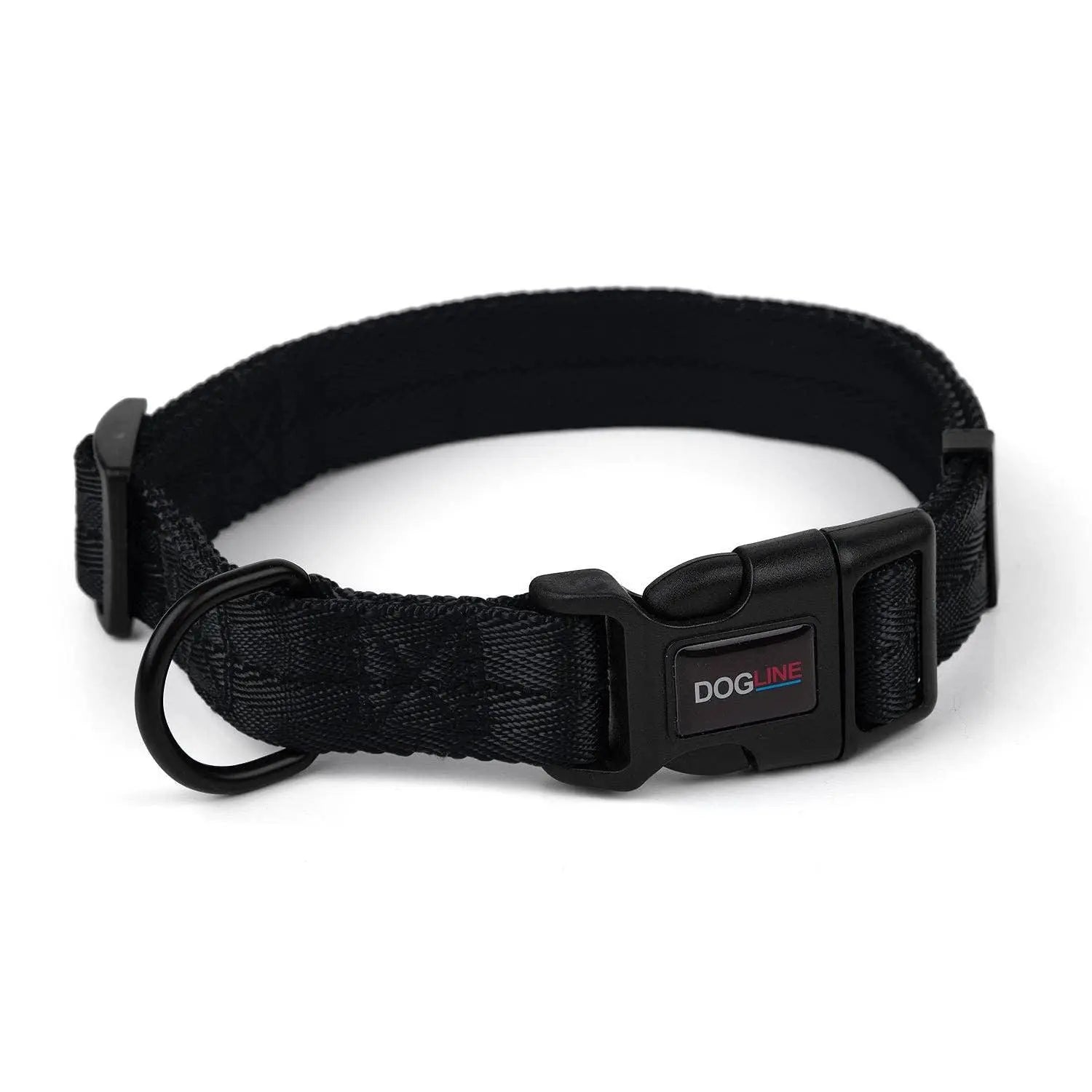 Nylon Flat Collar Black Dog