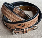 BISBEE Tooled Leather Basket stamp western dog collar Dog