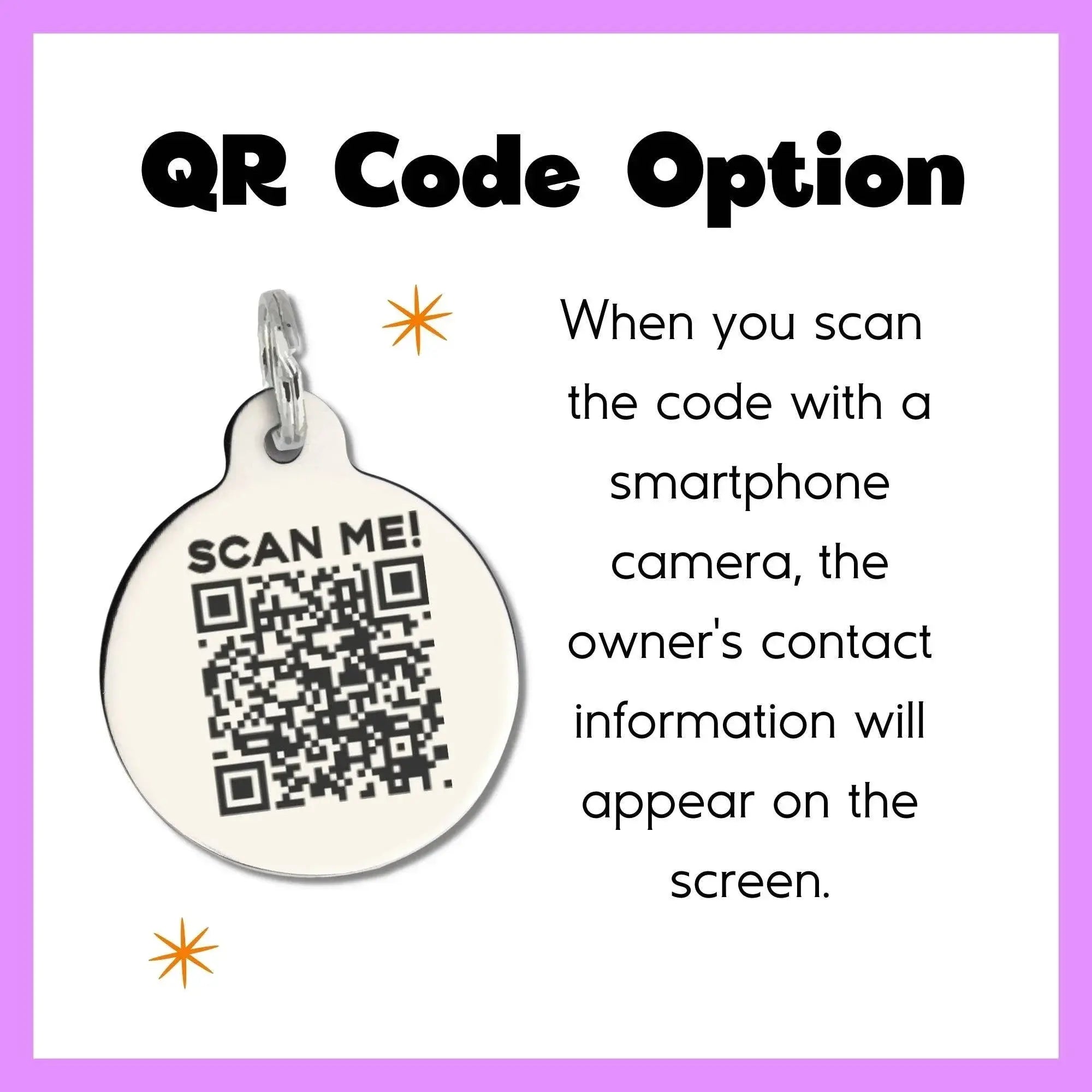 Dog ID Tag with Personalized QR Code Stud Muffin
