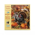 Gobblers Farms 1000-piece puzzle of autumn turkeys pumpkins foliage