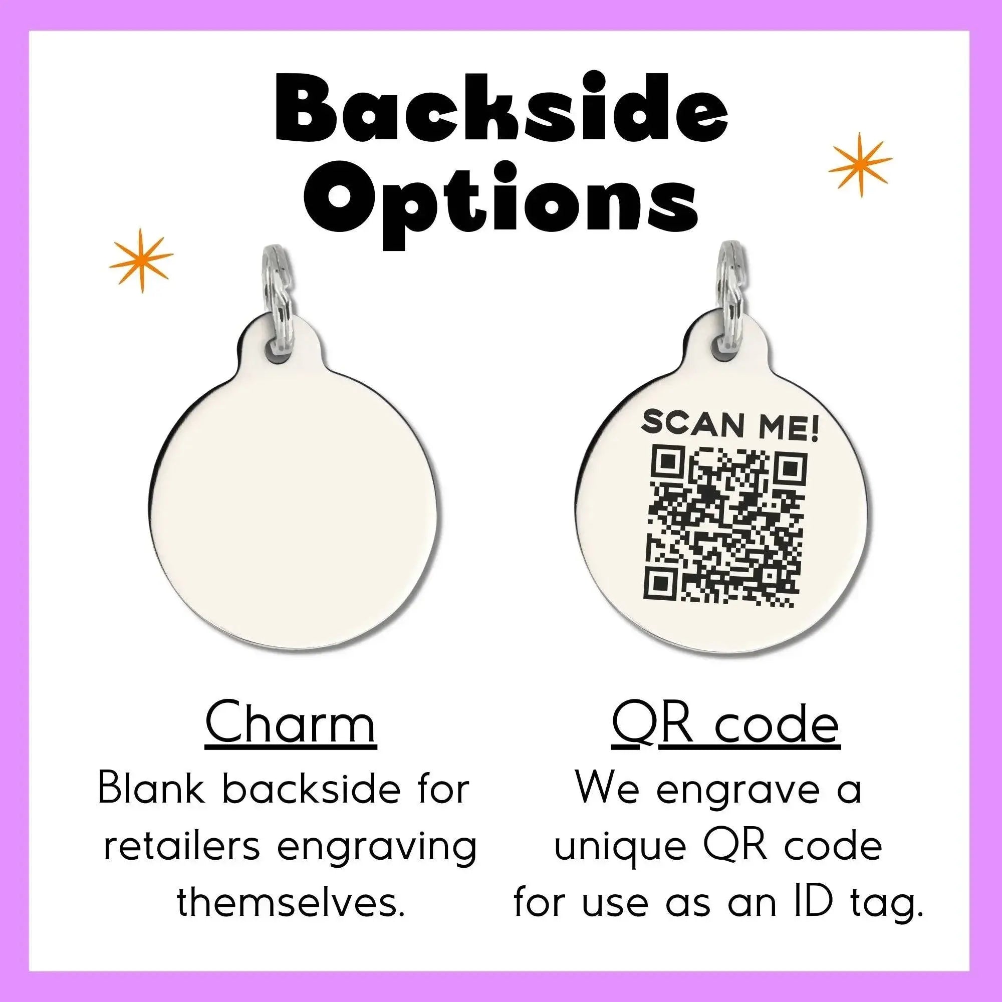 Dog ID Tag with Personalized QR Code - Big Bark Small Wiener