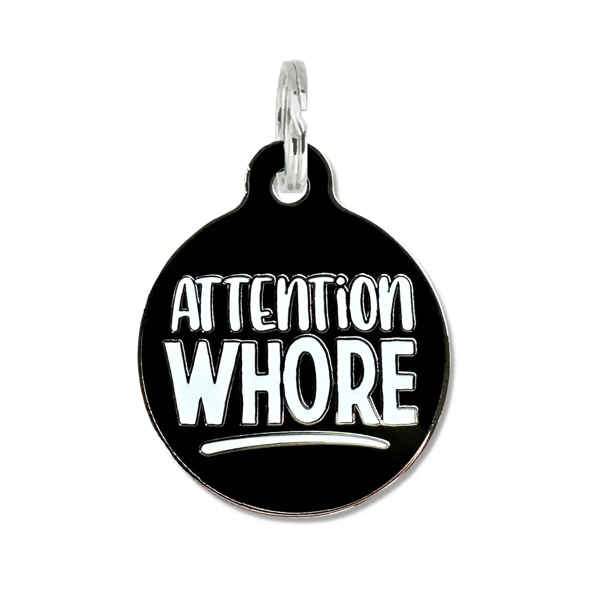 Funny Dog Tag or Collar Charm - Attention Wore Dog
