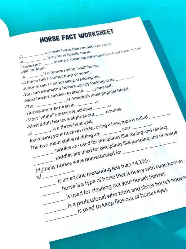 The Riding Student's Horse Workbook Horse