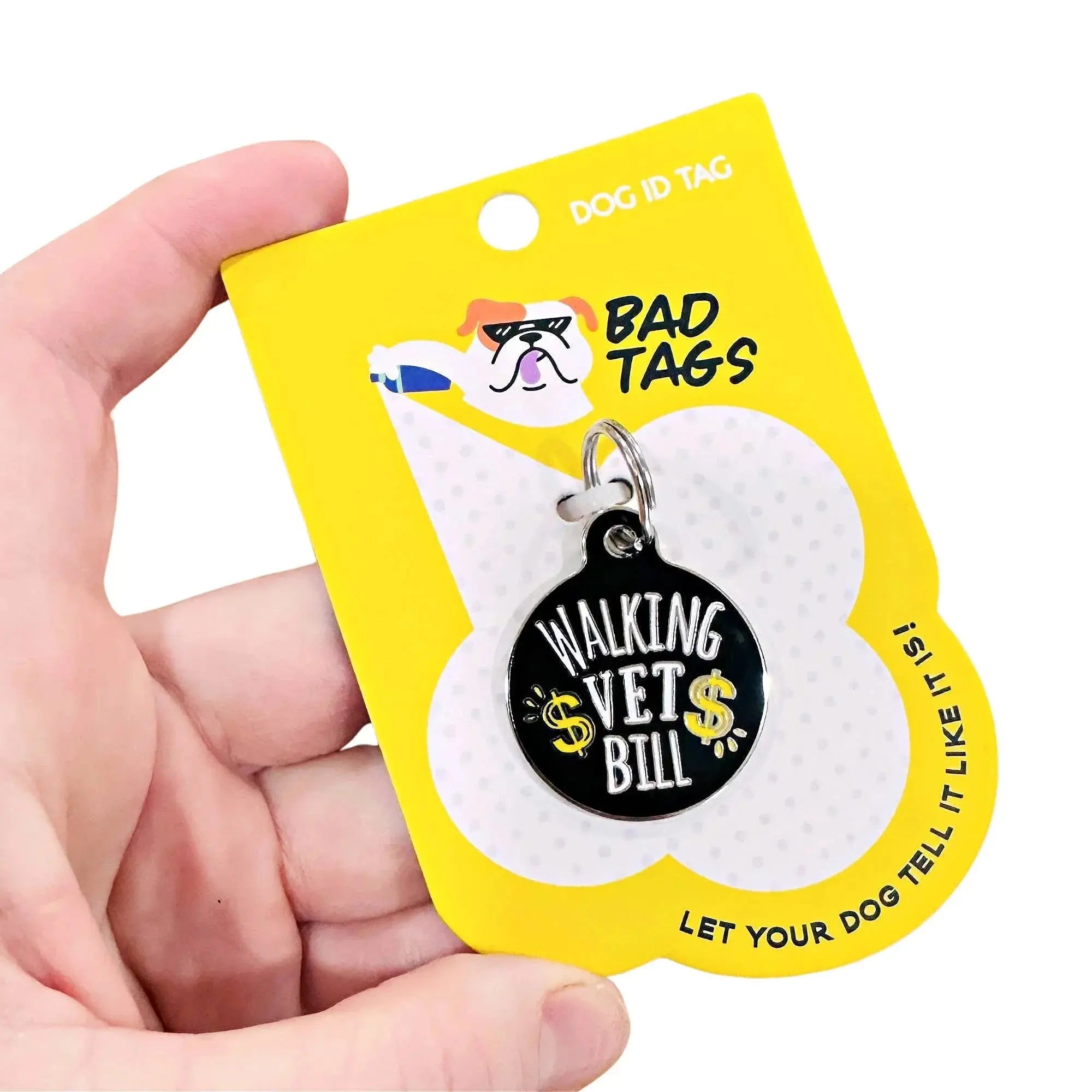 Funny Personalized QR Code Dog ID Tag - Walking Vet Bill Dog