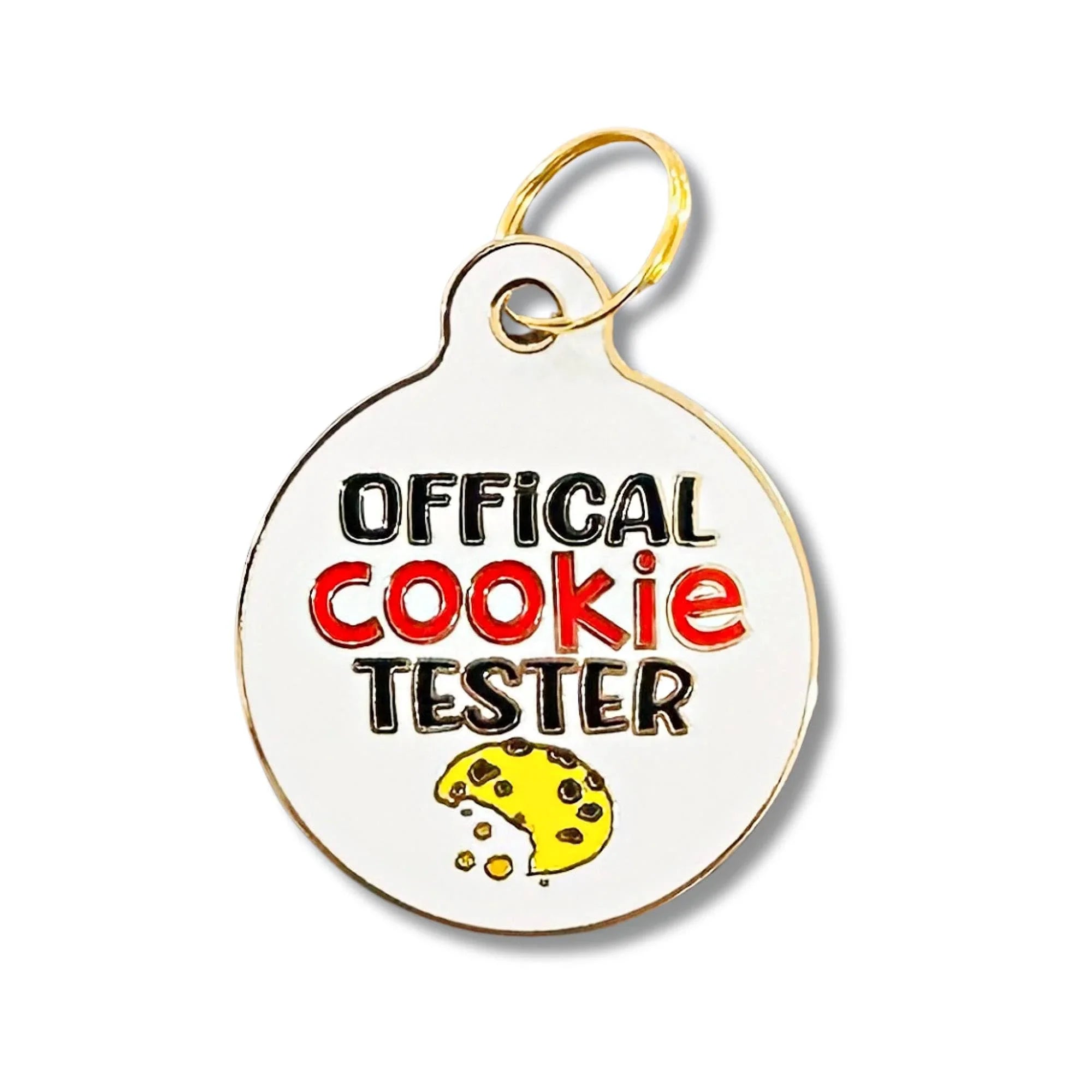 Christmas Dog ID Tag or Charm - Official Cookie Tester