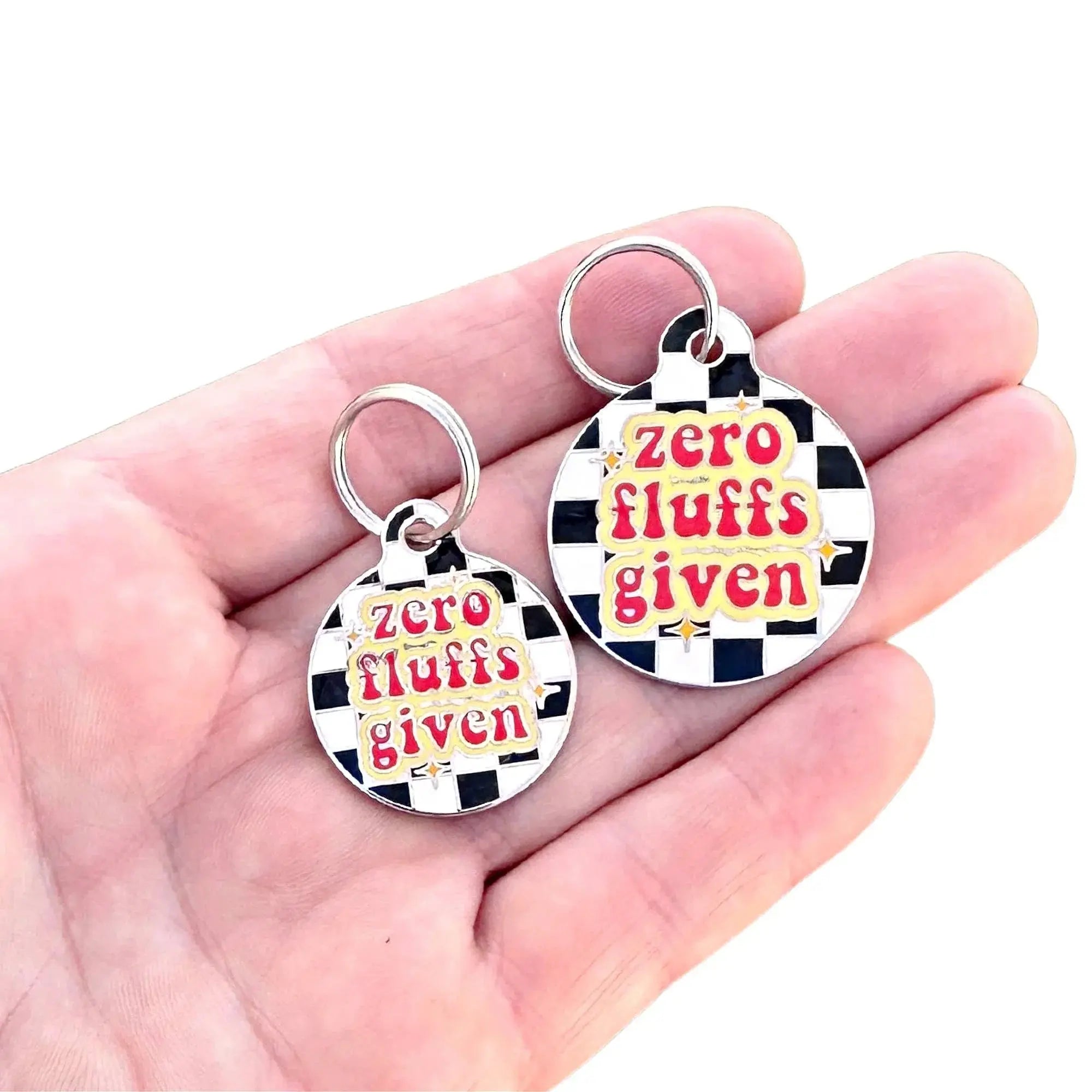 Sassy Dog ID Tag w/ Personalized QR Code - Zero Fluffs Given