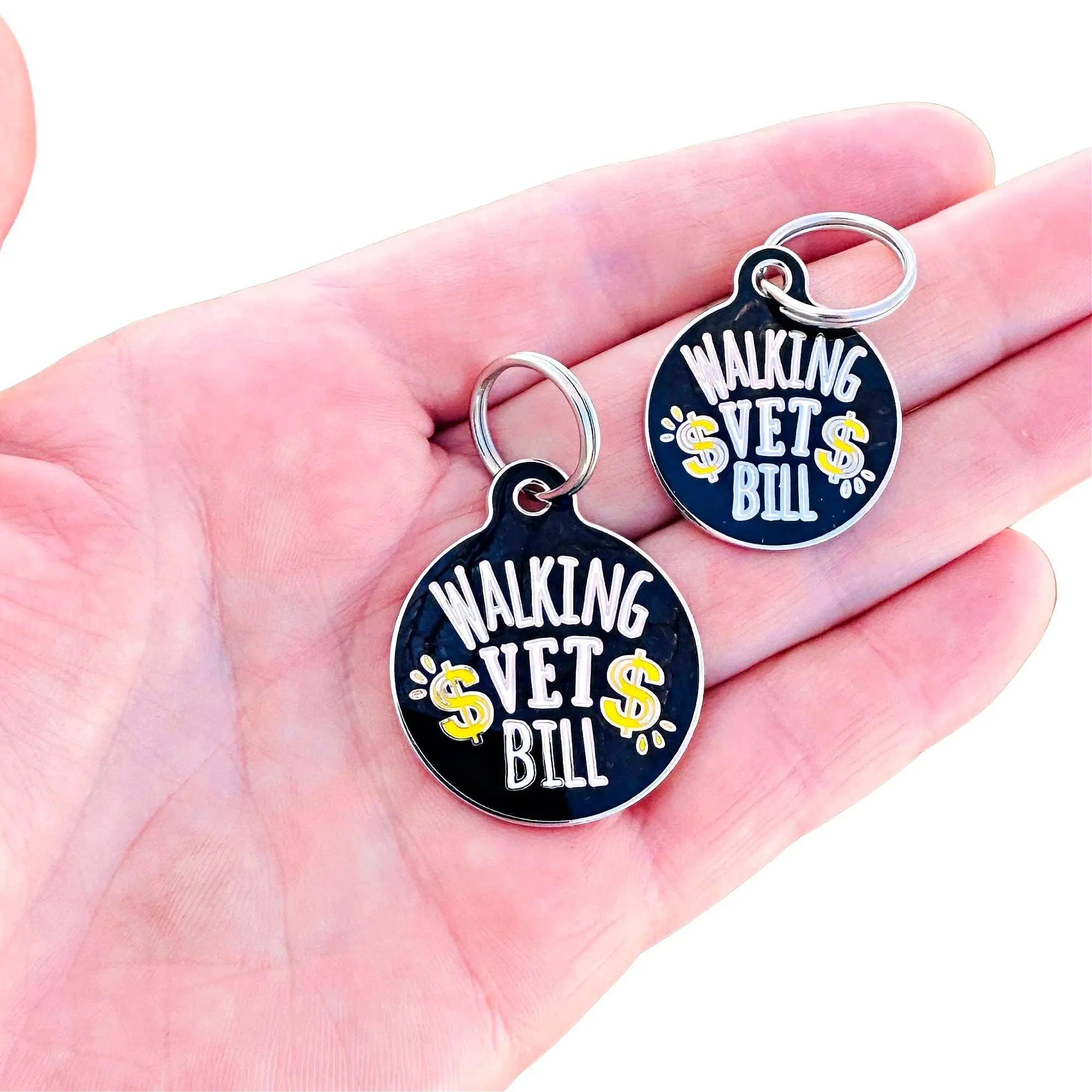 Funny Personalized QR Code Dog ID Tag - Walking Vet Bill Dog