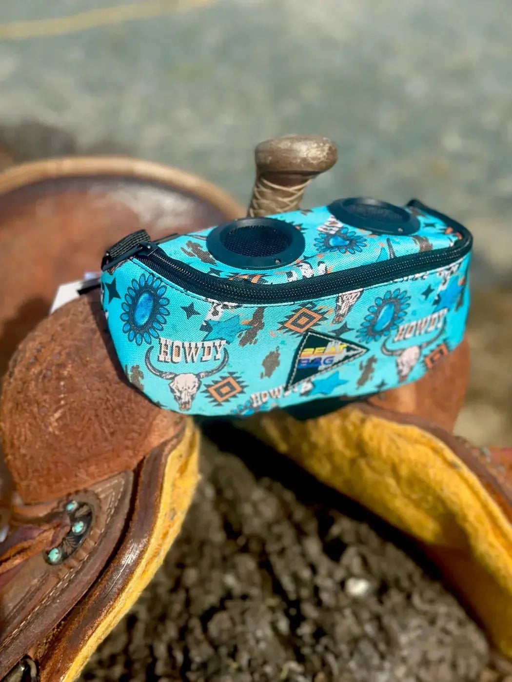 The BEAT BAG Turquoise Howdy Horse Tack
