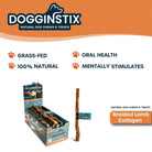 12" Braided Lamb Collagen Sticks