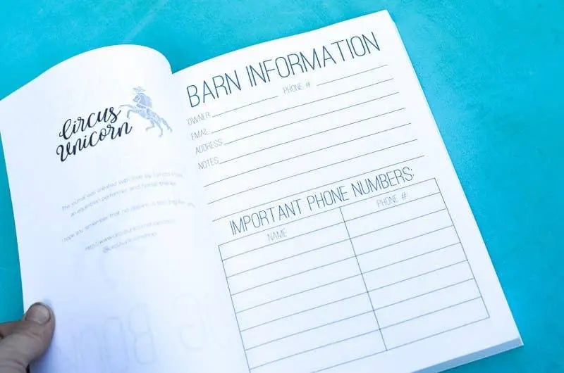 The Barn Manager's Log Book
