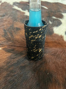 Black and Gold Acid Wash Hair on Cowhide Slim Can Holder