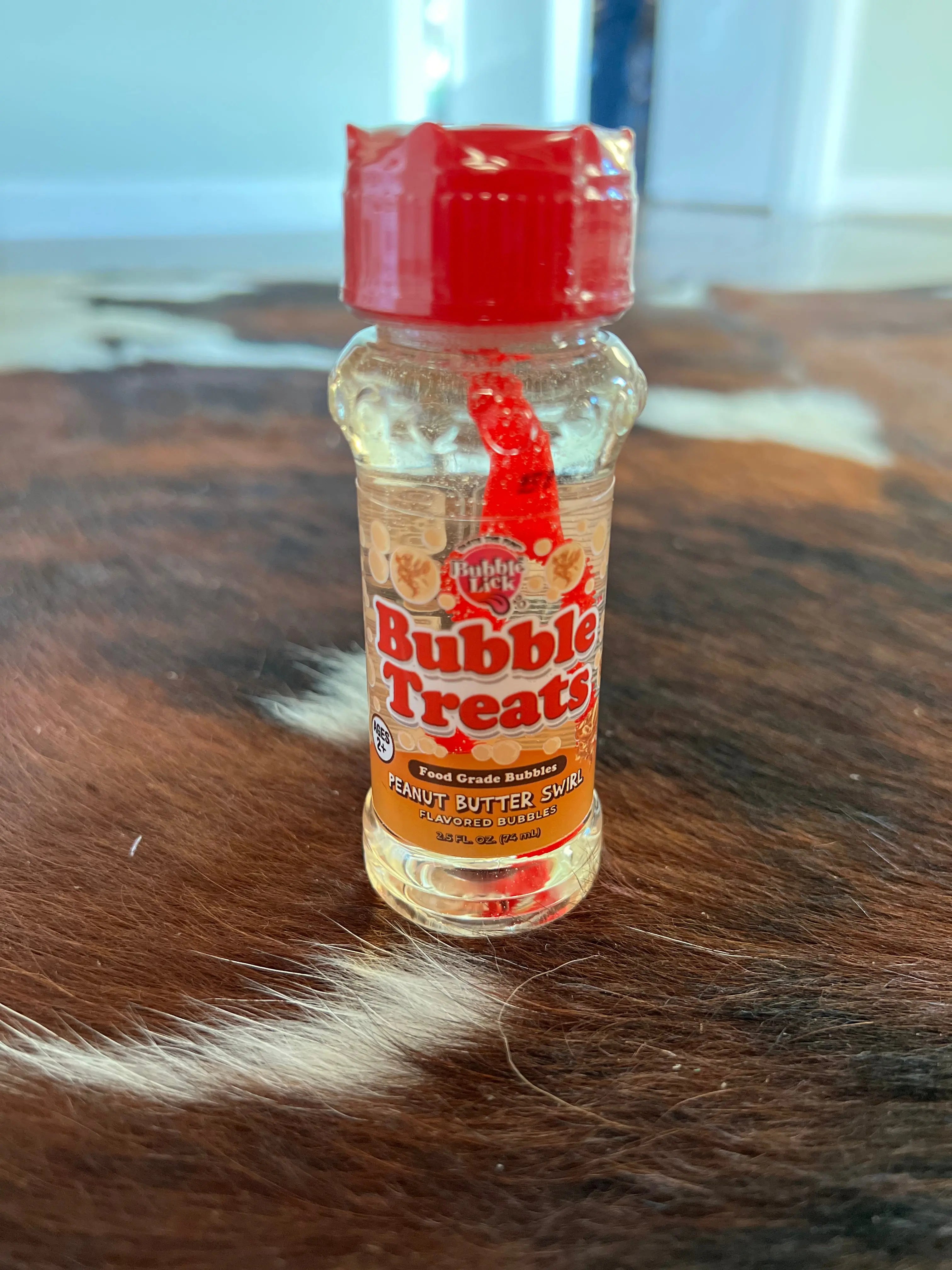 *NEW* BUBBLE LICK EDIBLE BUBBLES PEANUT BUTTER SWIRL FLAVOR -KID & PET FRIENDLY Dog