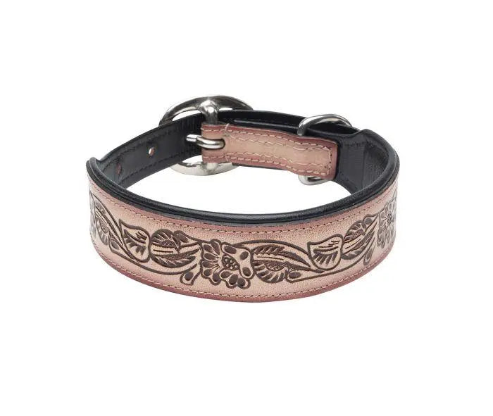 Cow Dog Trail Hand-tooled Dog Collar Dog