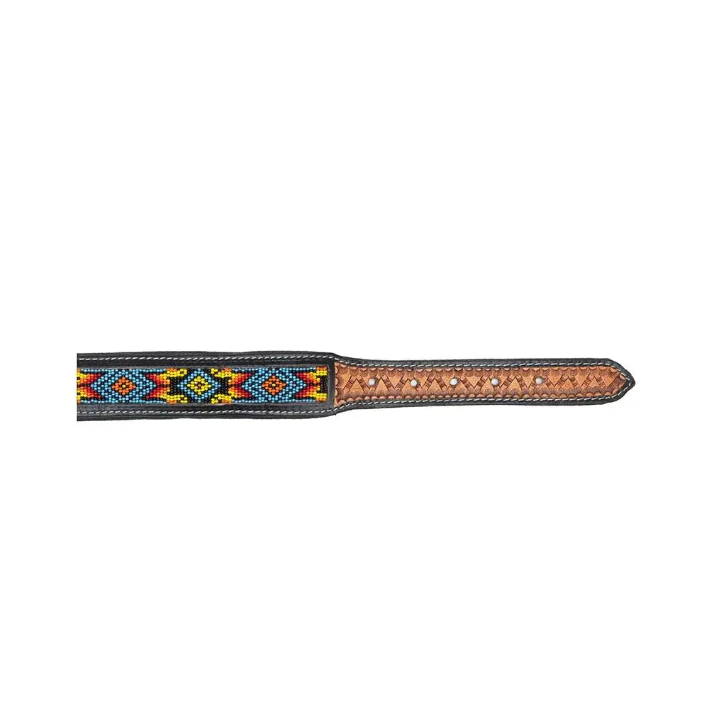 Dodger Trail Handcrafted Padded Beaded Dog Collar Dog