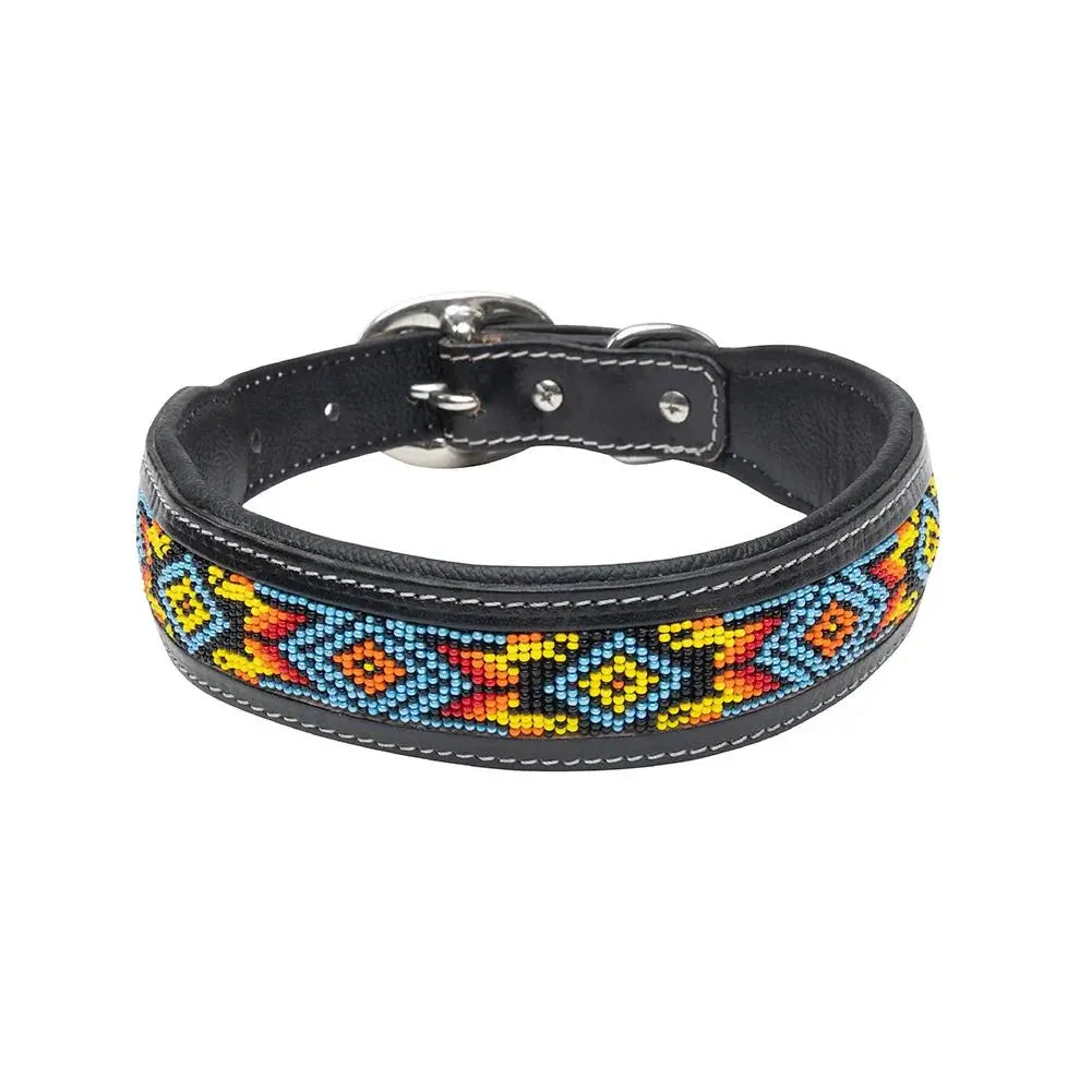 Dodger Trail Handcrafted Padded Beaded Dog Collar Dog