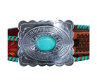Tropical forest Hand-Tooled Leather Belt