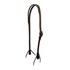Oiled Harness Split Ear Headstall With Antique Silver Bar Buckle Horse