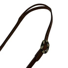 Oiled Harness Split Ear Headstall With Antique Silver Bar Buckle Horse