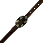 Oiled Harness Split Ear Headstall With Antique Silver Bar Buckle Horse