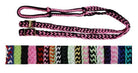 Braided Nylon Barrel Reins with Easy Grip Knots Purple Black Horse