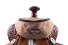 Showman ® Insulated Nylon Saddle Pouch Saddle Bag Brown Horse