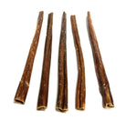 12-inch gullet sticks: five dried brown cylindrical dog chews with rough texture