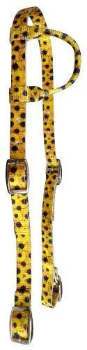Sunflower Print Design Nylon One Ear Headstall Horse