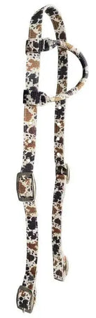 Cow Print Nylon One Ear Headstall Horse